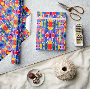 Abstract Bauhaus Pattern Art Wrapping Paper Cadeaupapier
