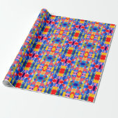 Abstract Bauhaus Pattern Art Wrapping Paper Cadeaupapier (Uitgerold)