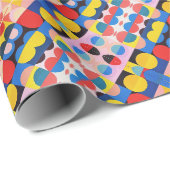 Abstract Bauhaus Pattern Art Wrapping Paper Cadeaupapier (Rol Hoek)