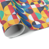 Abstract Bauhaus Pattern Art Wrapping Paper Cadeaupapier (Rol Hoek)