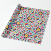 Abstract Bauhaus Pattern Art Wrapping Paper Cadeaupapier (Uitgerold)