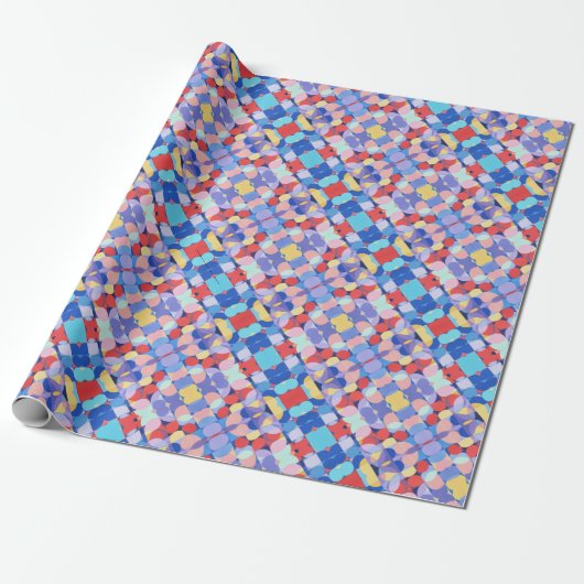 Abstract Bauhaus Pattern Art Wrapping Paper Cadeaupapier (Uitgerold)