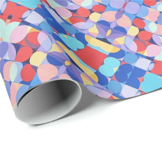 Abstract Bauhaus Pattern Art Wrapping Paper Cadeaupapier (Rol Hoek)