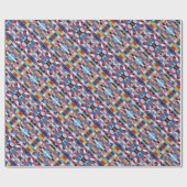 Abstract Bauhaus Pattern Art Wrapping Paper Cadeaupapier (Vlak)