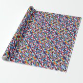 Abstract Bauhaus Pattern Art Wrapping Paper Cadeaupapier (Uitgerold)