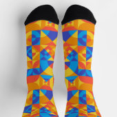 Abstract Bauhauspatroon in drie kleuren Sokken (Top)