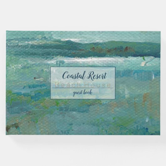 Abstract beach Art Vacking Rental Guest Book Gastenboek (Voorkant)