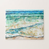 Abstract Beach Coastal Shoreline Artwork Legpuzzel (Horizontaal)