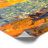  Abstract Beach Sunrise-ontwerp voor zonsondergang Poster (Hoek)