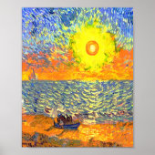  Abstract Beach Sunrise-ontwerp voor zonsondergang Poster (Voorkant)