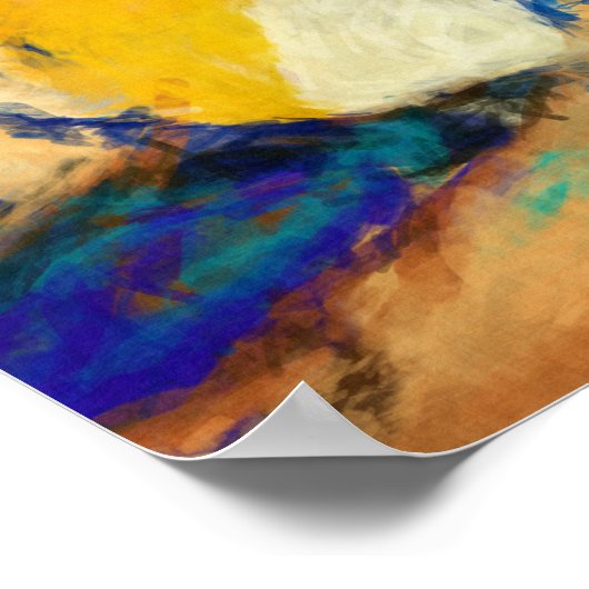 Abstract Beach Volleyball Poster (Hoek)