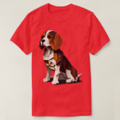 Abstract Beagle hondenontwerp T-shirt (Design voorkant)