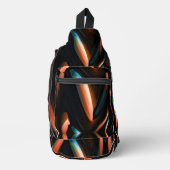 Abstract Beams Navy & Copper Sling Bag (Voorkant)