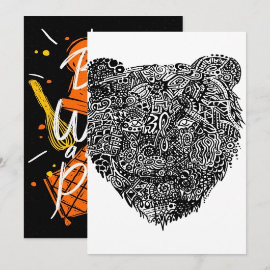 Abstract Bear Aankondiging (Voorkant / Achterkant)