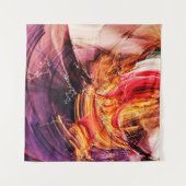Abstract beautiful purple, red and yellow bright c wandkleed (Voorkant (horizontaal))