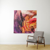 Abstract beautiful purple, red and yellow bright c wandkleed (In Situ (horizontaal))
