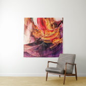 Abstract beautiful purple, red and yellow bright c wandkleed (In situ)