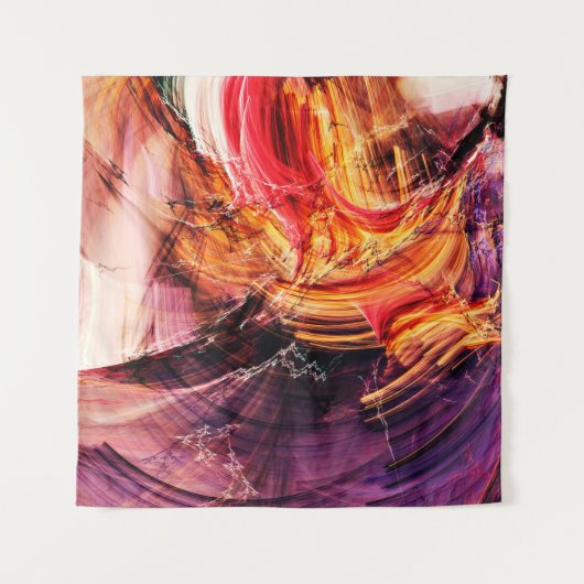 Abstract beautiful purple, red and yellow bright c wandkleed (Voorkant)