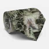 Abstract beeld gesneden mozaïek in tinten grijs stropdas (Opgerold)