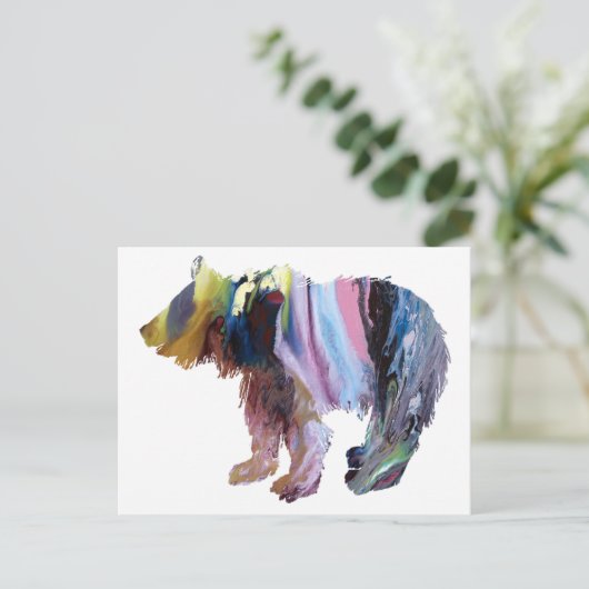 Abstract Beer cub Silhouette Briefkaart (Staand voorkant)