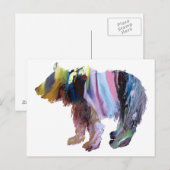 Abstract Beer cub Silhouette Briefkaart (Voorkant / Achterkant)