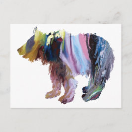 Abstract Beer cub Silhouette Briefkaart