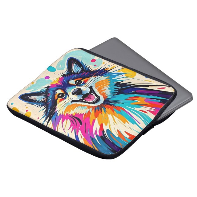 Abstract beer leuke leuke vrolijke dierenkunst laptop sleeve (Voorkant top)