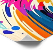 Abstract beer leuke leuke vrolijke dierenkunst poster (Hoek)