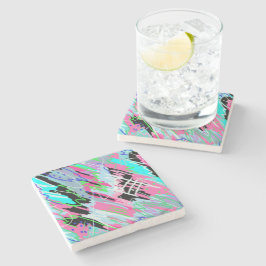 Abstract beginnen met Bloom Stenen Onderzetter