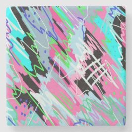 Abstract beginnen met Bloom Stenen Onderzetter