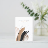 Abstract Beige & Gold Waterverf sieraden B Visitekaartje (Staand voorkant)