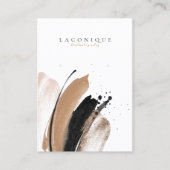 Abstract Beige & Gold Waterverf sieraden B Visitekaartje (Voorkant)