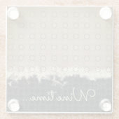 Abstract Beige, Grijs, Brons  Patroon Glazen Onderzetter (Achterkant)