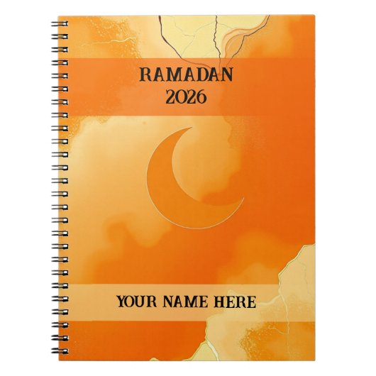 Abstract Beige Islamitisch Notitieboek (Voorkant)