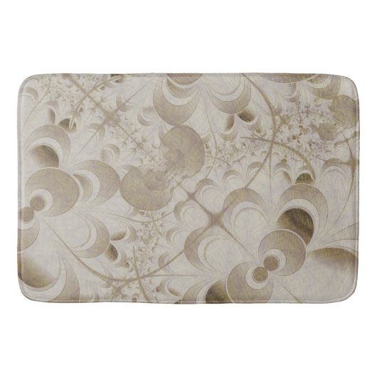 Abstract beige patroon badmat (Voorkant)