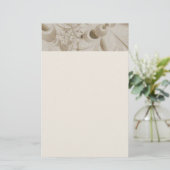 Abstract beige patroon briefpapier (Staand voorkant)