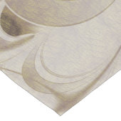 Abstract beige patroon korte tafelloper (Hoek)