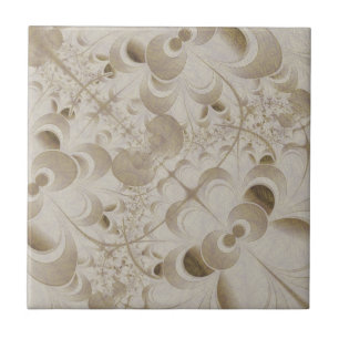 Abstract beige patroon tegeltje