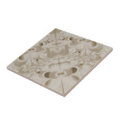 Abstract beige patroon tegeltje (Zijkant)