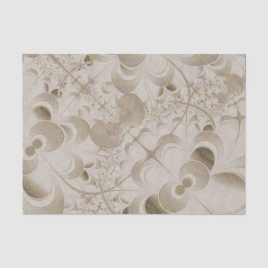 Abstract beige patroon tissuepapier (Voorkant)