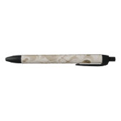 Abstract beige patroon zwarte inkt pen (Bodem)