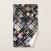 Abstract, beige, zwart bad handdoek (Handdoek)