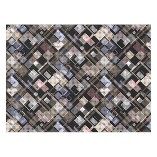 Abstract, beige, zwart tafelkleed (Voorkant (Horizontaal))