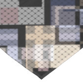 Abstract, beige, zwart tafelkleed (Gekanteld)