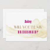 Abstract Ben je mijn Bridesmaid? Kaart (Voorkant / Achterkant)
