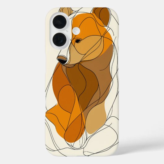 Abstract Beren Cub Silhouet Case-Mate iPhone Case (Achterkant)