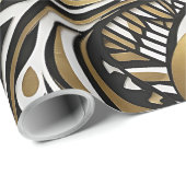 Abstract Berg Silhouet Goud Inpakpapier (Rol Hoek)