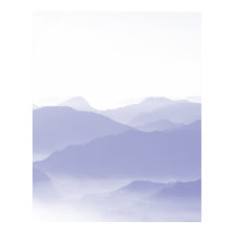 Abstract Berglandschap Blauw Wit