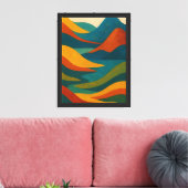 Abstract berglandschap canvas afdruk (Insitu (Woonkamer))