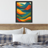 Abstract berglandschap canvas afdruk (Insitu (Slaapkamer))